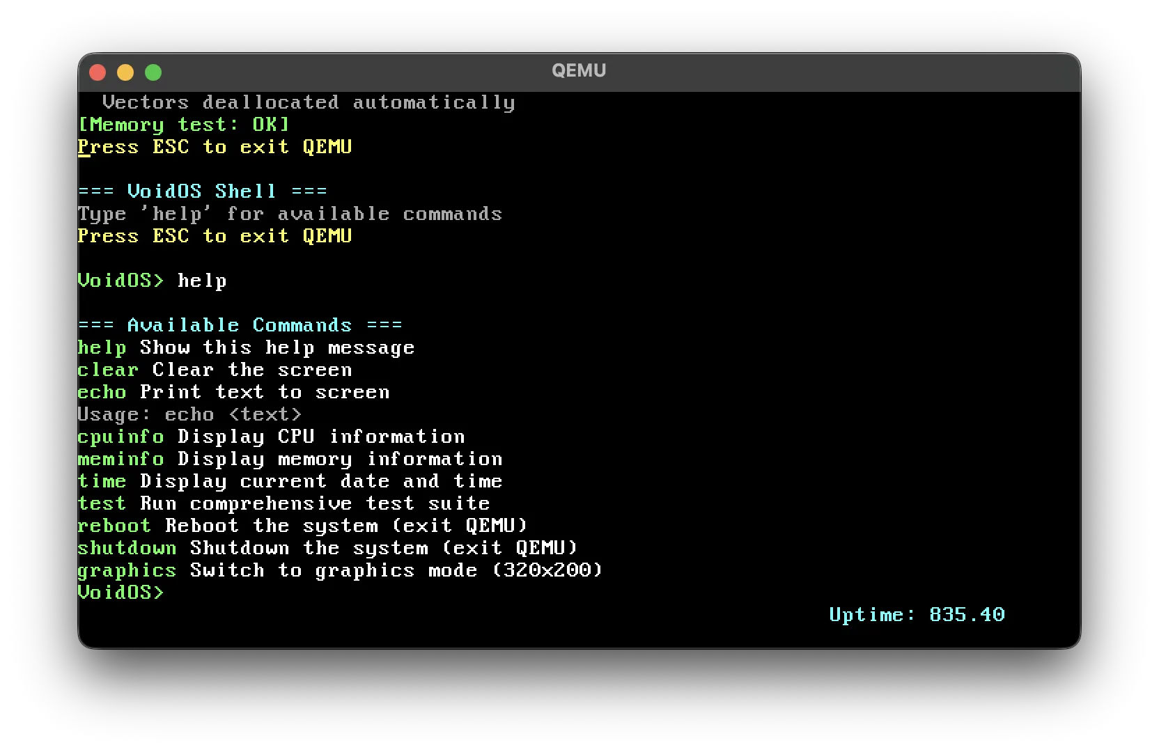 Void OS screenshot 2